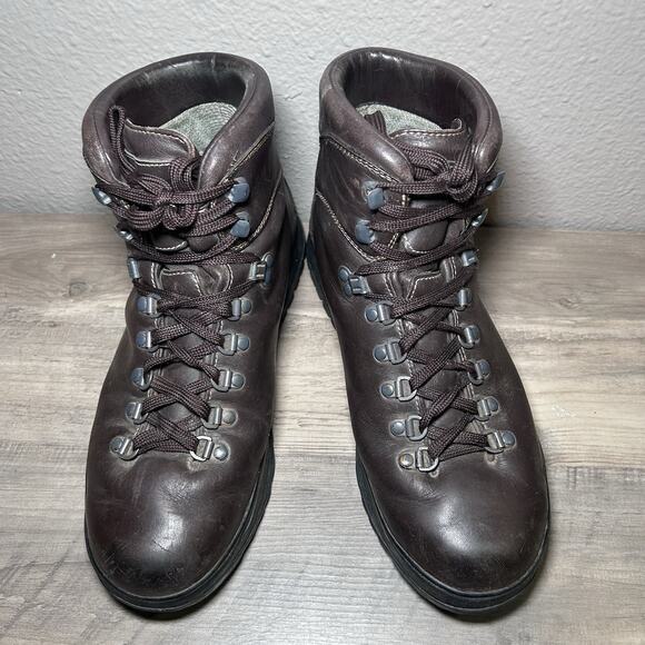 LL Bean EUC Cresta Gore Tex Vibram Romania Brown Leather Hiking Boots Mens 9.5 W - Picture 3 of 11